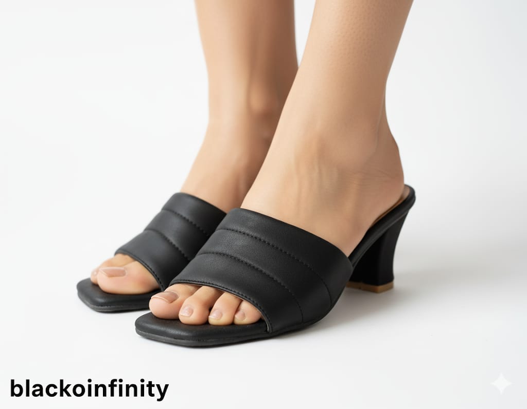 black formal mid heel