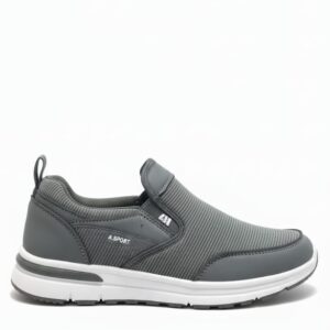 Men’s Grey Slip-On Sports Shoes with Lightweight Comfort Sole