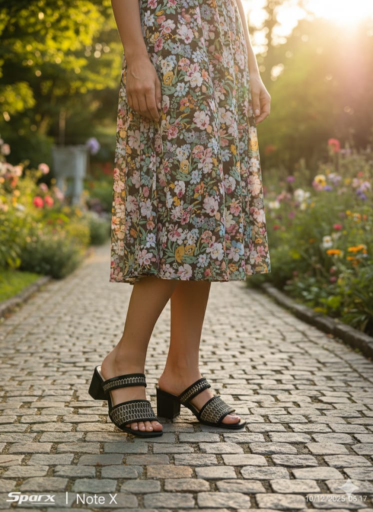 black mid heel sttayli